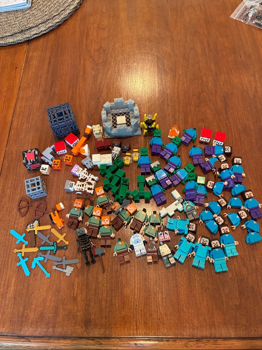 Large Lego Minecraft Minifigure & Misc Lot